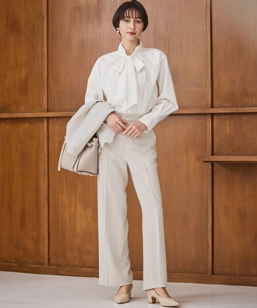 23区 / ニジュウサンク シャツ・ブラウス | 【滝沢眞規子さん着用/Oggi掲載】ストレッチライトタイプライター 2WAY ボウタイブラウス | 詳細2