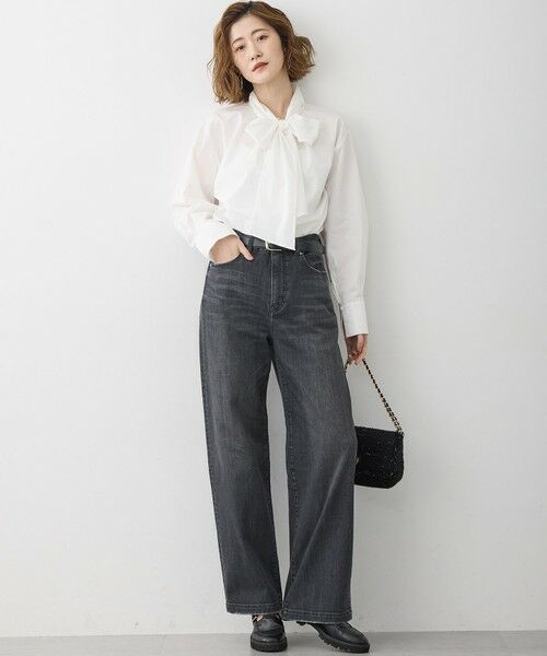 23区 / ニジュウサンク シャツ・ブラウス | 【滝沢眞規子さん着用/Oggi掲載】ストレッチライトタイプライター 2WAY ボウタイブラウス | 詳細4