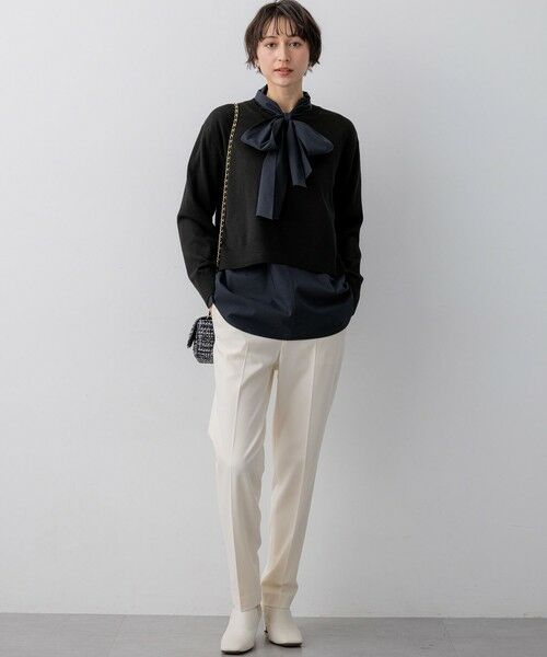 23区 / ニジュウサンク シャツ・ブラウス | 【滝沢眞規子さん着用/Oggi掲載】ストレッチライトタイプライター 2WAY ボウタイブラウス | 詳細22