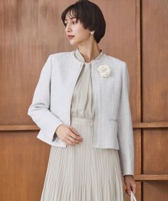 23区 / ニジュウサンク ノーカラージャケット | 【セットアップ対応】ライトシャインツイード ノーカラージャケット