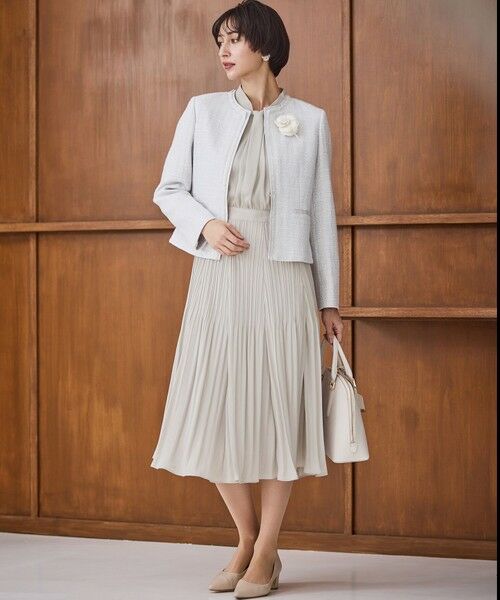 23区 / ニジュウサンク ノーカラージャケット | 【セットアップ対応】ライトシャインツイード ノーカラージャケット | 詳細2