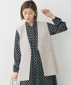 23区 / ニジュウサンク その他アウター | 【セットアップ対応/洗える】トリアセダブルジョーゼット ジレ