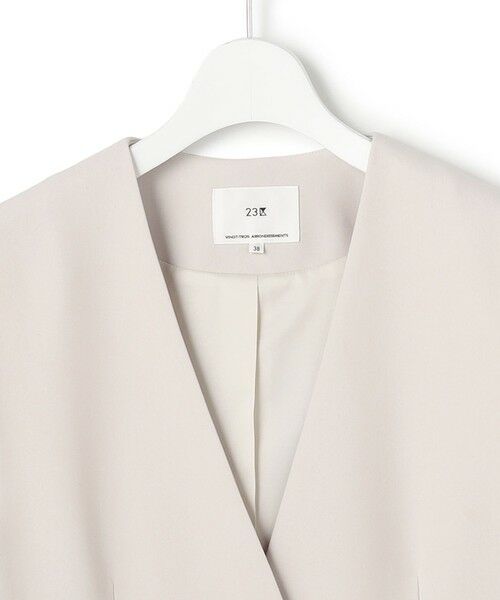 23区 / ニジュウサンク その他アウター | 【セットアップ対応/洗える】トリアセダブルジョーゼット ジレ | 詳細7