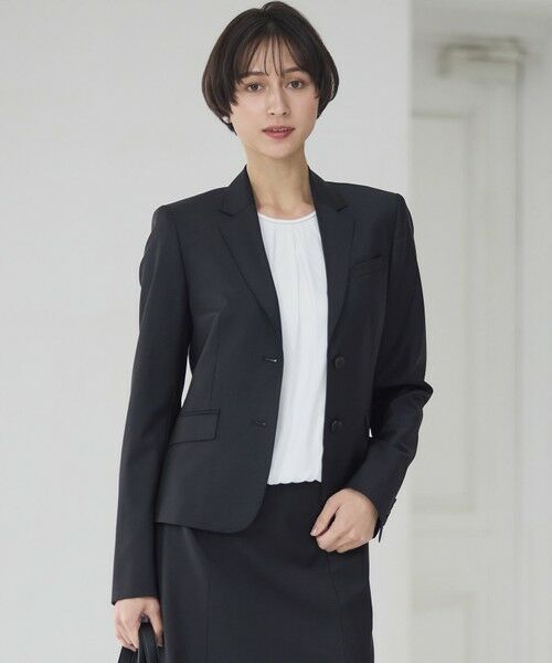 23区 / ニジュウサンク テーラードジャケット | 【セットアップ対応】ファインネスウール 二つ釦 ジャケット(ブラック系)
