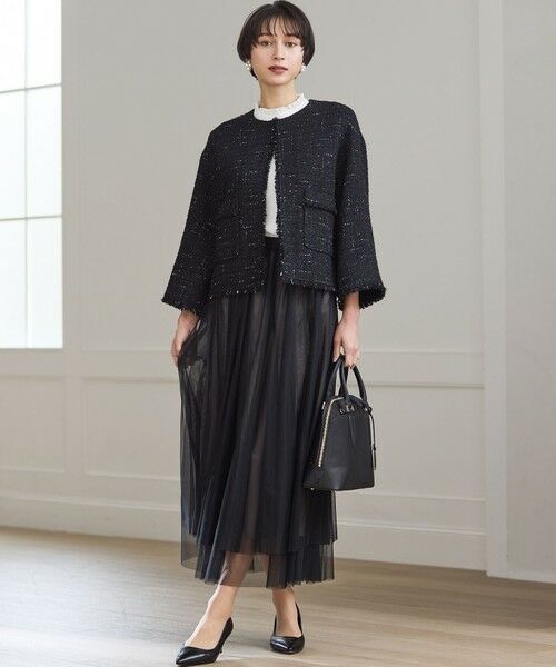 23区 / ニジュウサンク その他アウター | GIOLICAツイード ノーカラー ジャケット | 詳細2