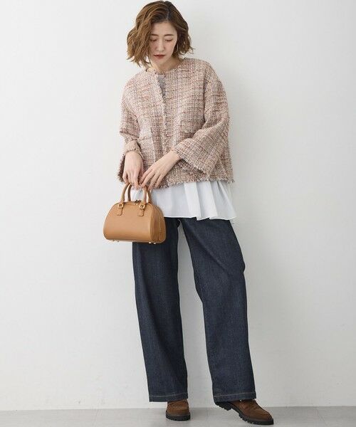 23区 / ニジュウサンク その他アウター | GIOLICAツイード ノーカラー ジャケット | 詳細4