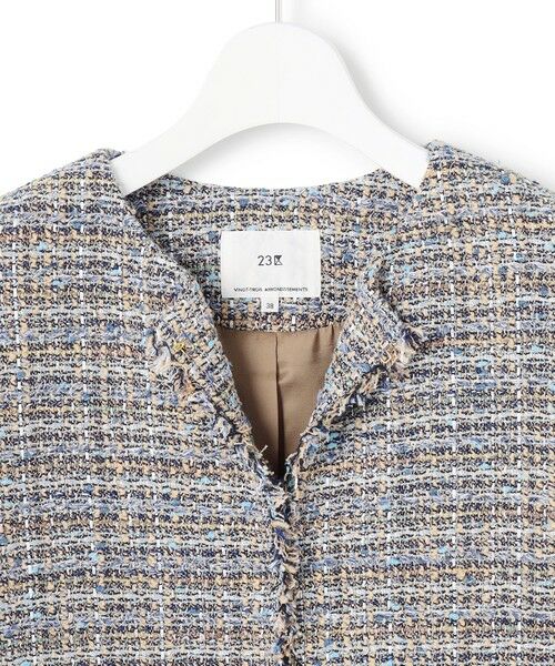 23区 / ニジュウサンク その他アウター | GIOLICAツイード ノーカラー ジャケット | 詳細10