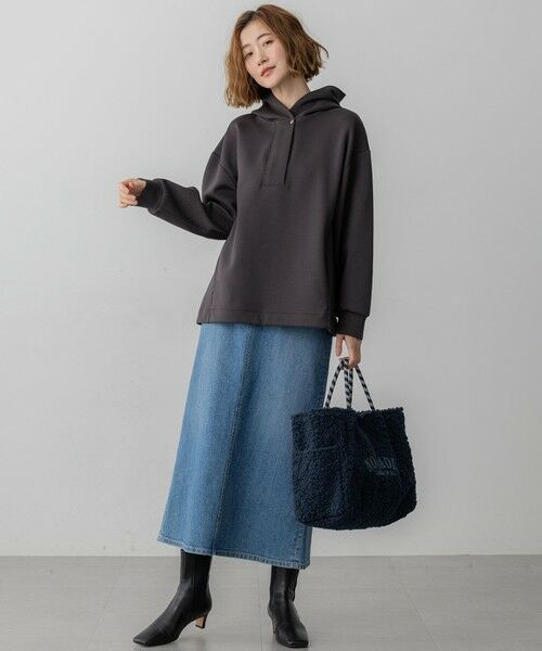 23区 / ニジュウサンク パーカー | 【洗える】コットンエアーダンボール ドロスト フーディー | 詳細2