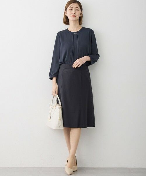 23区 / ニジュウサンク カットソー | 【洗える】シルキーデシン バーアクセント ブラウス | 詳細12