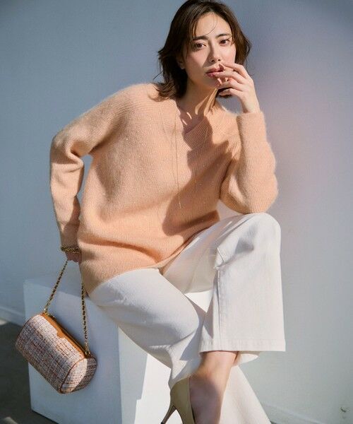 23区 / ニジュウサンク ニット・セーター | モヘヤミックススパングル Vネック ニット | 詳細5