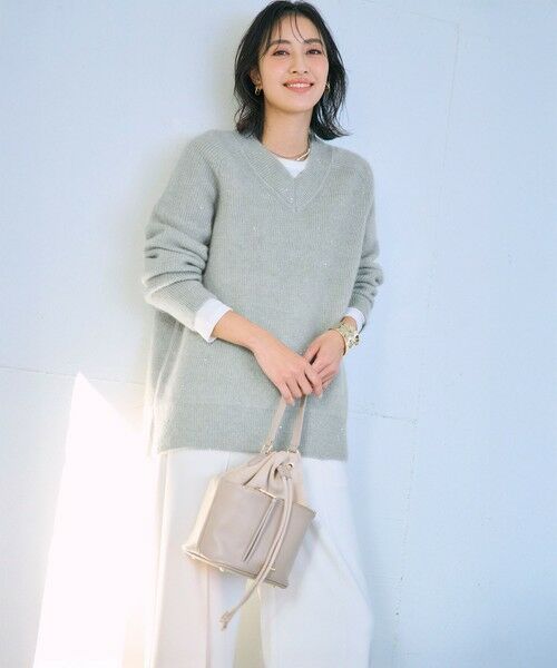 23区 / ニジュウサンク ニット・セーター | モヘヤミックススパングル Vネック ニット | 詳細16