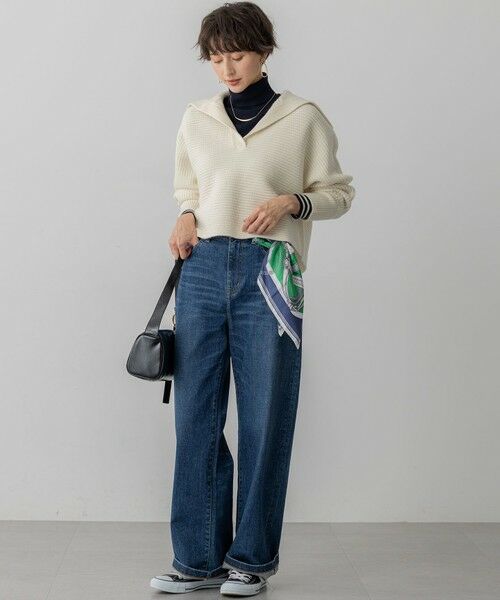 23区 / ニジュウサンク ニット・セーター | 【洗える】ウールカシミヤチャンキー クロップド スキッパーニット | 詳細2