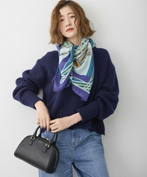 23区 / ニジュウサンク ニット・セーター | 【滝沢眞規子さん着用/洗える】レーシーヘムデザイン パフスリーブ ニット | 詳細16