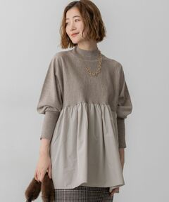 23区 / ニジュウサンク ニット・セーター | 【洗える】ギャザープルオーバー コンビ ニット