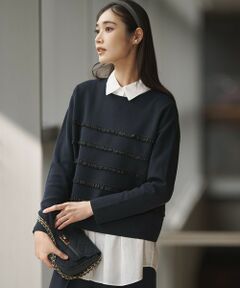 23区 / ニジュウサンク ニット・セーター | 【WEB&一部店舗限定/滝沢眞規子さん着用】フリルボーダー ニット