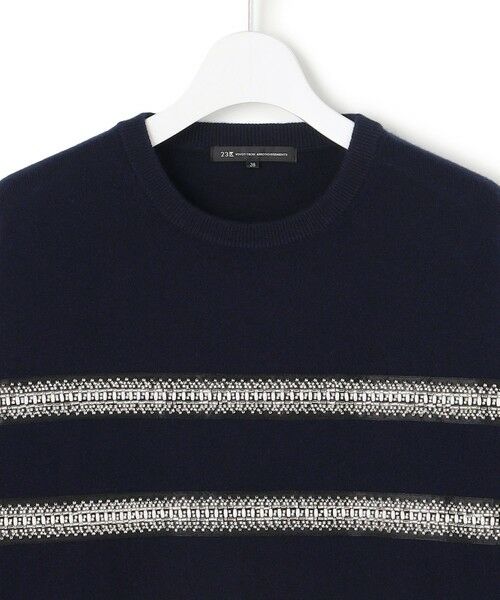 23区 / ニジュウサンク ニット・セーター | 【WEB&一部店舗限定/滝沢眞規子さん着用】ビジューボーダー ニット | 詳細8