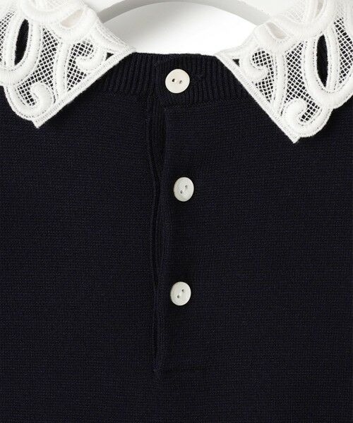 23区 / ニジュウサンク ミニ丈・ひざ丈ワンピース | 【洗える/吊り干しOK】ヴィスコースストレッチ レース襟 ワンピース | 詳細11