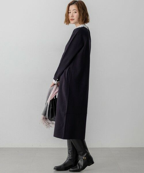 23区 / ニジュウサンク ミニ丈・ひざ丈ワンピース | 【洗える/吊り干しOK】ヴィスコースストレッチ レース襟 ワンピース | 詳細4