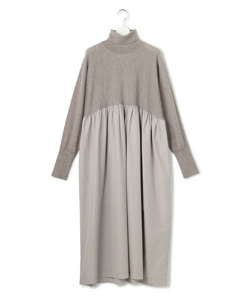 23区 / ニジュウサンク ロング・マキシ丈ワンピース | 【洗える】ギャザーコンビ ニットワンピース | 詳細7