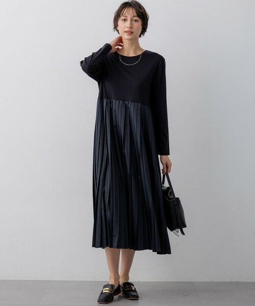 23区 / ニジュウサンク ロング・マキシ丈ワンピース | ニットセットアップ プリーツコンビ ワンピース | 詳細25