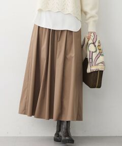 23区 / ニジュウサンク ミニ・ひざ丈スカート | 【撥水加工/洗える】ブライトタフタ タック スカート