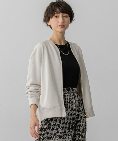 23区 / ニジュウサンク ブルゾン | 【WEB＆一部店舗限定】クリアコットンテリー ダブルジップ ブルゾン（ホワイト系）