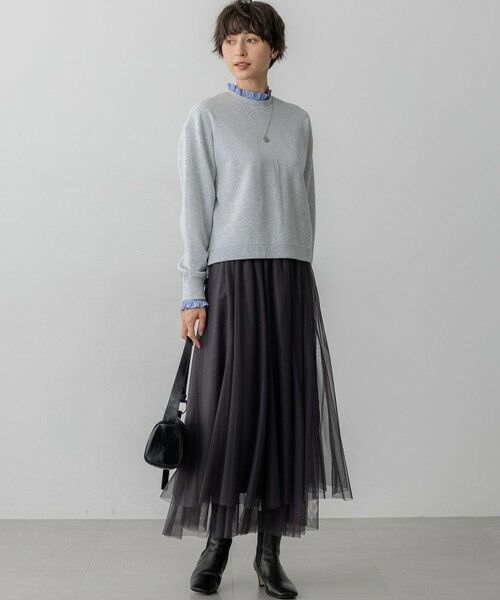 23区 / ニジュウサンク スウェット | 【WEB＆一部店舗限定】クリアコットンテリー ストライプフリル スウェット | 詳細1