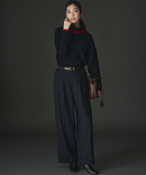 23区 / ニジュウサンク ニット・セーター | 【FUDGE掲載/洗える】ウールカシミヤ コンビカラー オフタートル ニット | 詳細12