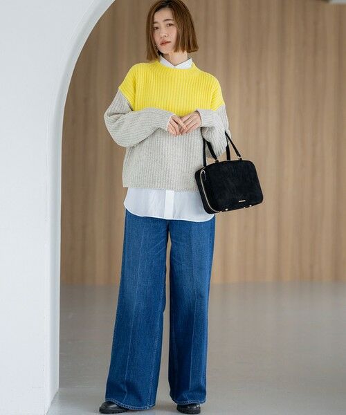 23区 / ニジュウサンク ニット・セーター | 【洗える】ウールカシミヤ カラーブロック バルキー ニット | 詳細6