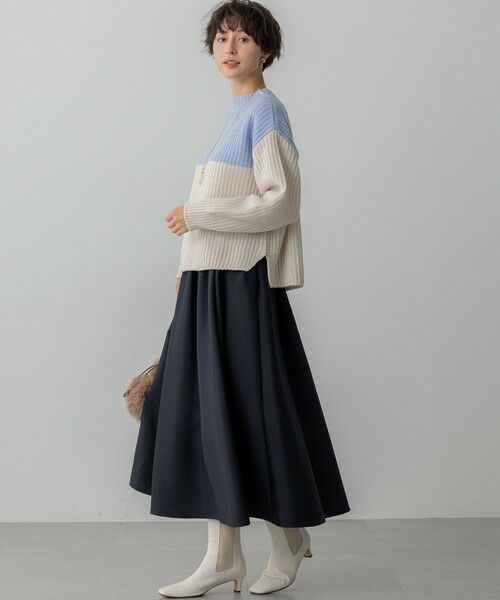 23区 / ニジュウサンク ニット・セーター | 【洗える】ウールカシミヤ カラーブロック バルキー ニット | 詳細15