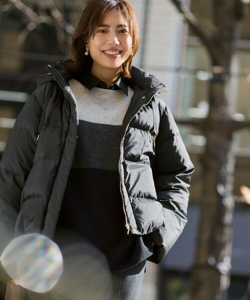 23区 / ニジュウサンク ニット・セーター | 【洗える】ウールカシミヤ カラーブロック チュニック ニット | 詳細1