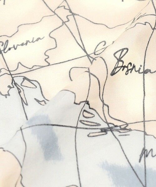 23区 / ニジュウサンク マフラー・ショール・スヌード・ストール | コットンシルク マップ柄 ストール | 詳細8