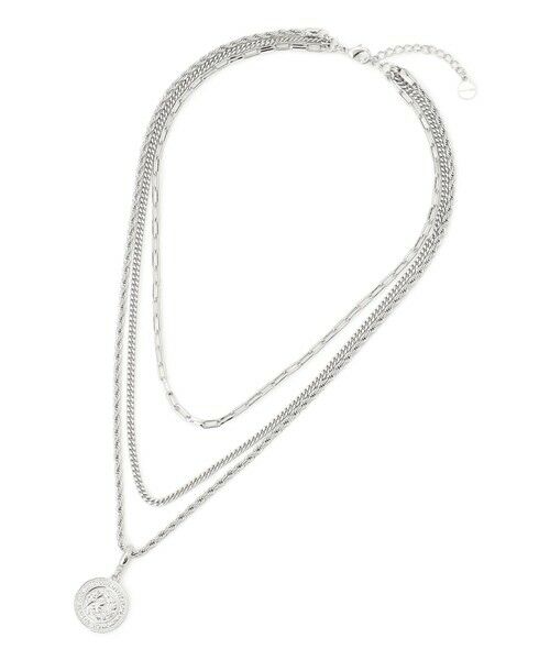 23区 / ニジュウサンク ネックレス・ペンダント・チョーカー | 3連チェーン コイン ネックレス（シルバー系）