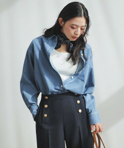 23区 / ニジュウサンク シャツ・ブラウス | ライトダンガリー デニムシャツ | 詳細2