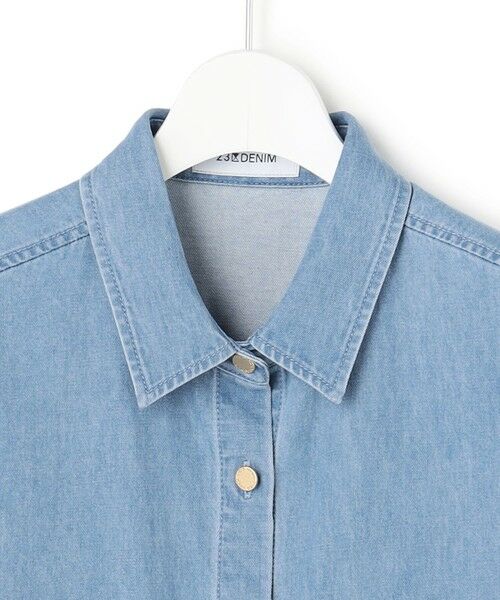 23区 / ニジュウサンク シャツ・ブラウス | ライトダンガリー デニムショートシャツ | 詳細13