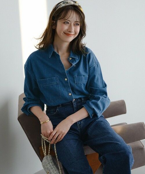 23区 / ニジュウサンク シャツ・ブラウス | ライトダンガリー デニムショートシャツ | 詳細21