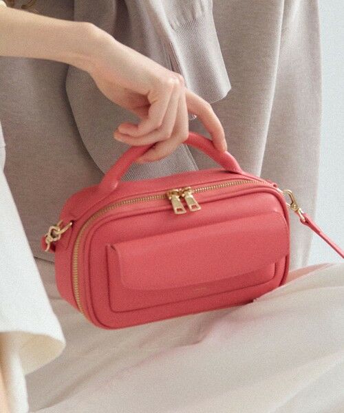 23区 / ニジュウサンク ショルダーバッグ | フラップポケット2WAY ショルダーバッグ（ピンク系）
