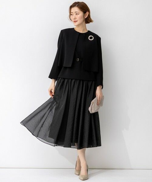 23区 / ニジュウサンク その他アウター | 【APPLAUDIR】クリアジョーゼット コンパクトタックジャケット | 詳細1