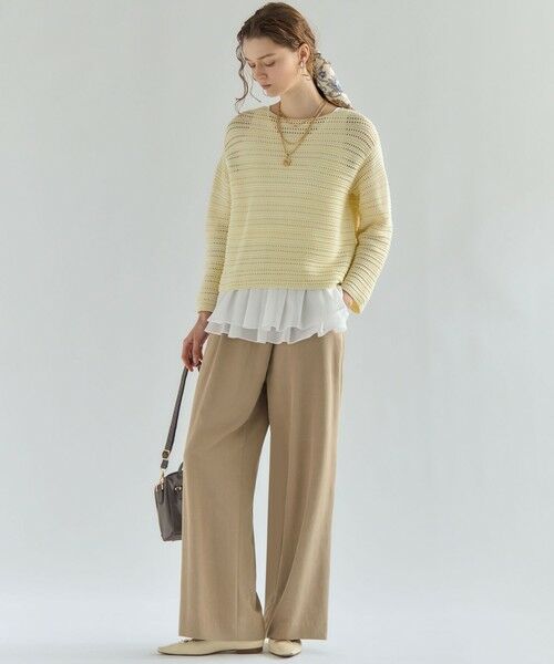 23区 / ニジュウサンク タンクトップ | ナチュラルコットンベア シアーペプラム タンクトップ | 詳細2