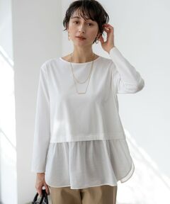 23区 / ニジュウサンク カットソー | ナチュラルコットンベア シアードッキング カットソー