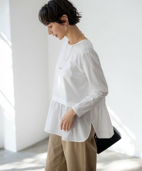 23区 / ニジュウサンク カットソー | ナチュラルコットンベア シアードッキング カットソー | 詳細1