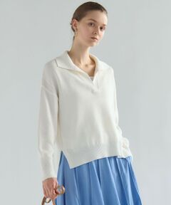 23区 / ニジュウサンク ニット・セーター | コットンギマ スキッパー ニット