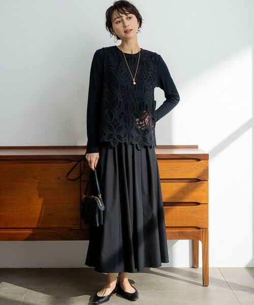 23区 / ニジュウサンク ベスト | エンブロイダリーレース ニットベスト | 詳細21