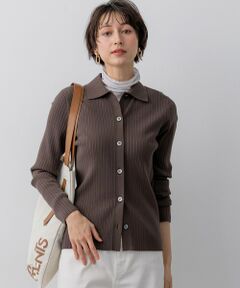 23区 / ニジュウサンク カーディガン・ボレロ | ワイドリブ ポロニット カーディガン