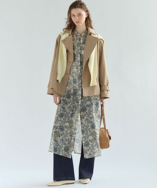 23区 / ニジュウサンク ロング・マキシ丈ワンピース | 【先行予約】Ericaキャラコ  ペイズリープリント シャツワンピース | 詳細2