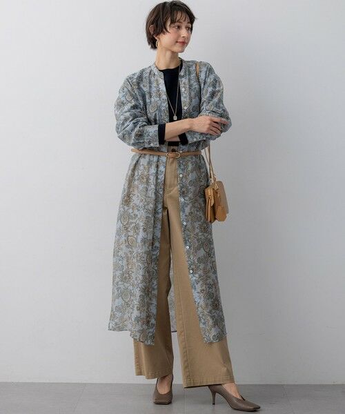23区 / ニジュウサンク ロング・マキシ丈ワンピース | 【先行予約】Ericaキャラコ  ペイズリープリント シャツワンピース | 詳細7