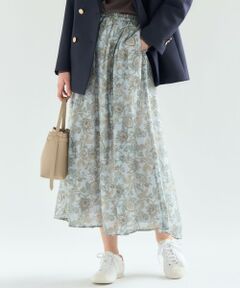 23区 / ニジュウサンク ミニ・ひざ丈スカート | Ericaキャラコ ペイズリープリント フレア スカート