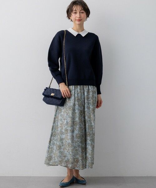 23区 / ニジュウサンク ミニ・ひざ丈スカート | Ericaキャラコ ペイズリープリント フレア スカート | 詳細12