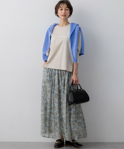 23区 / ニジュウサンク ミニ・ひざ丈スカート | Ericaキャラコ ペイズリープリント フレア スカート | 詳細13