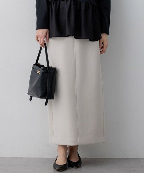 23区 / ニジュウサンク ミニ・ひざ丈スカート | コットンダンボール スカート（ベージュ系）